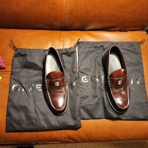 Givenchy Burgundy Leather Slip-Ons